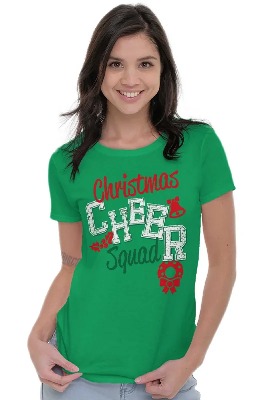 Cheer Squad Christmas Ladies T Shirt