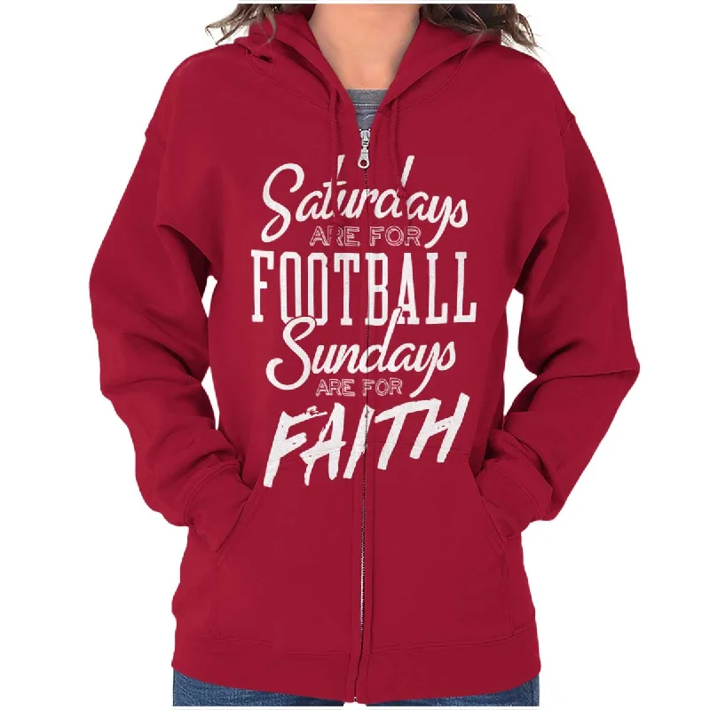 Weekend Football & Faith Zip Hoodie