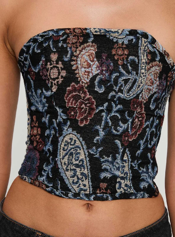 Lyrae Strapless Top Multi