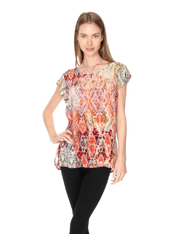 Tianello ""Ravani"" Print Washable Silk ""Ellie"" Blouse