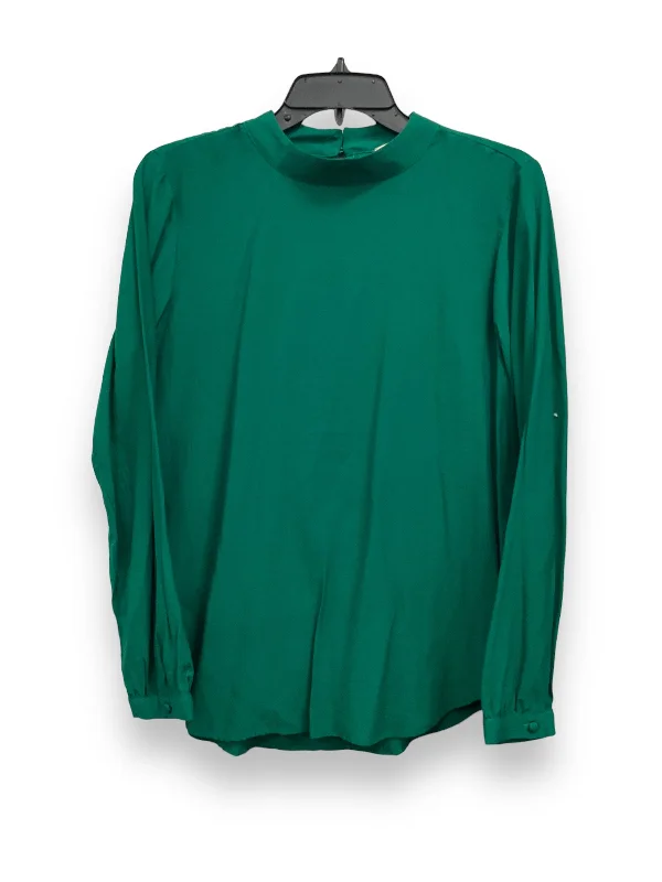 Green Blouse Long Sleeve Loft, Size S