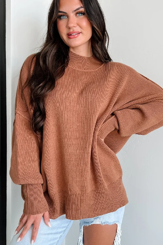 Auden Oversized Zenana Sweater (Deep Camel)