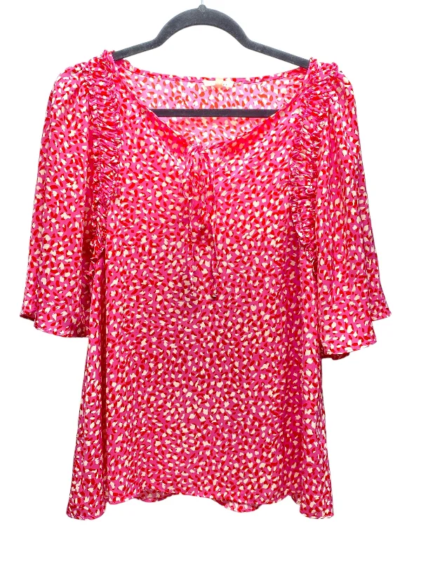 Blouse Short Sleeve By Jodifl In Pink, Size: S