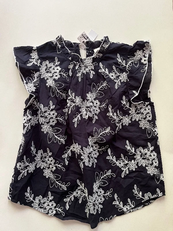 Blouse Short Sleeve By Loft In Floral, Size: M