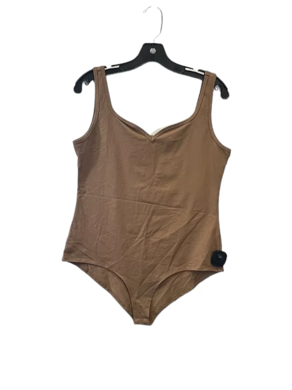 Bodysuit By Clothes Mentor In Brown, Size: Xl