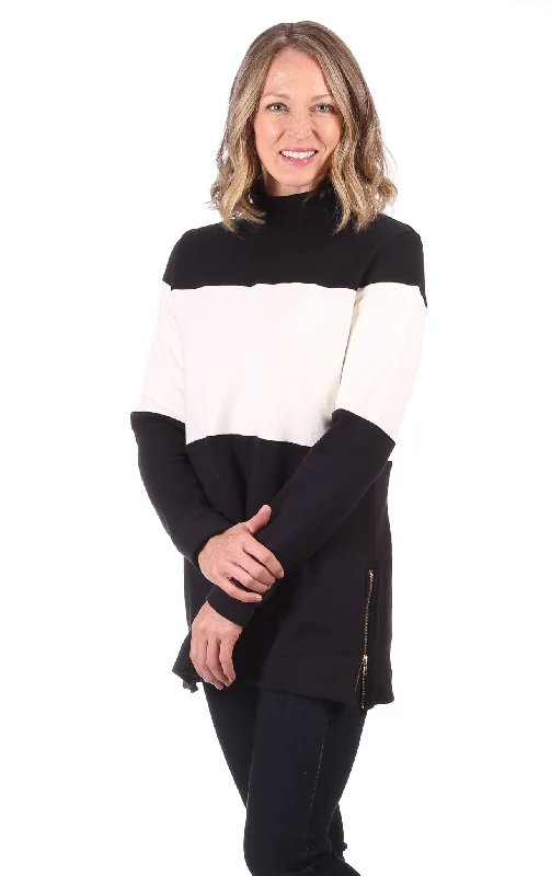 Chelsea Colorblock Tunic in Black