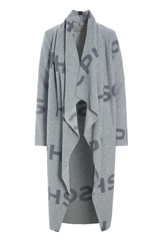 LONG CARDIGAN W/ WATERFALL - 7131P - HSCPH PRINT