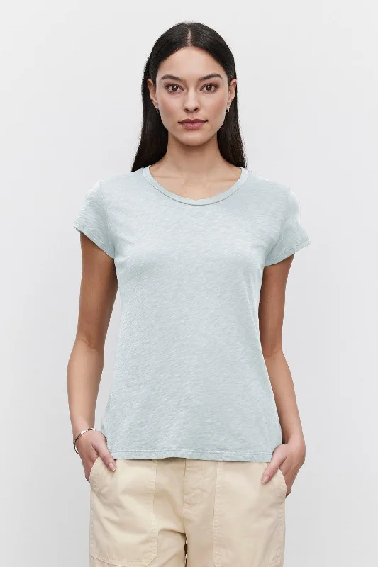 ODELIA COTTON SLUB CREW NECK TEE