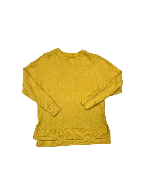 Sweatshirt Crewneck By Time And Tru In Yellow, Size: S