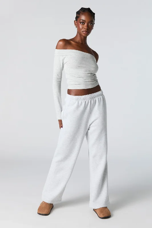 Fleece Wide Leg Sweatpant