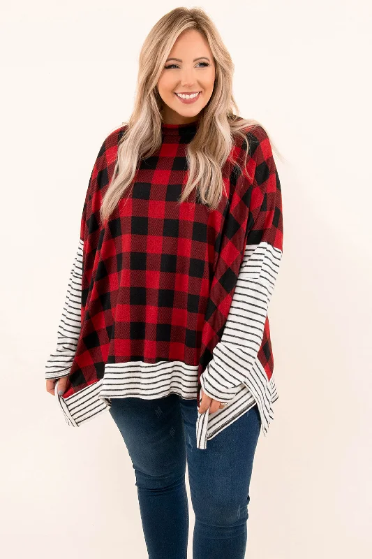 A True Secret Poncho, Red-Black