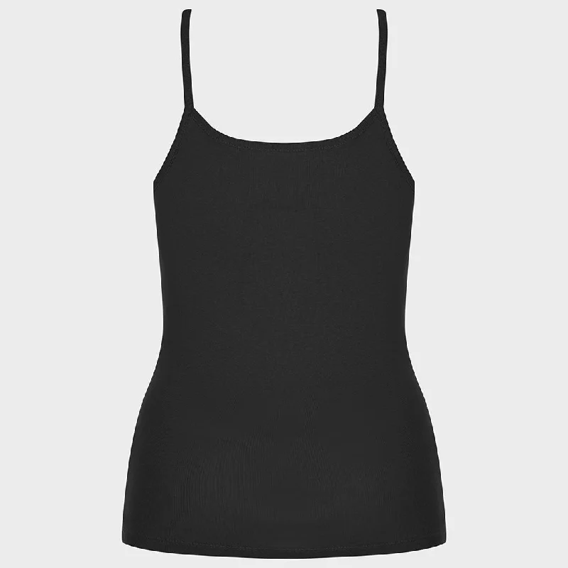 Ladies Black Strappy Vest