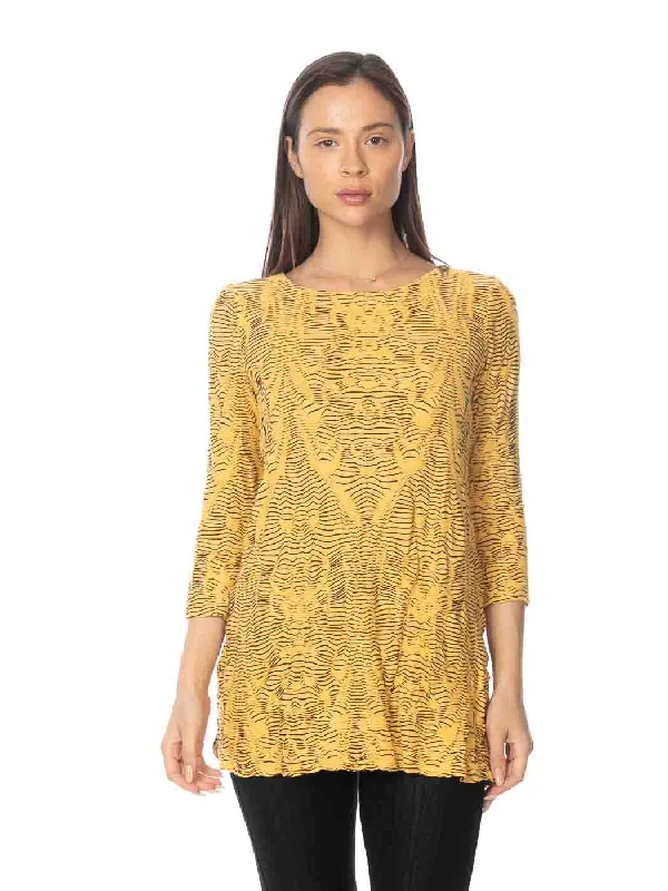 Tianello Crawford Knit Jersey Jacquard Mara Tunic-Nectar