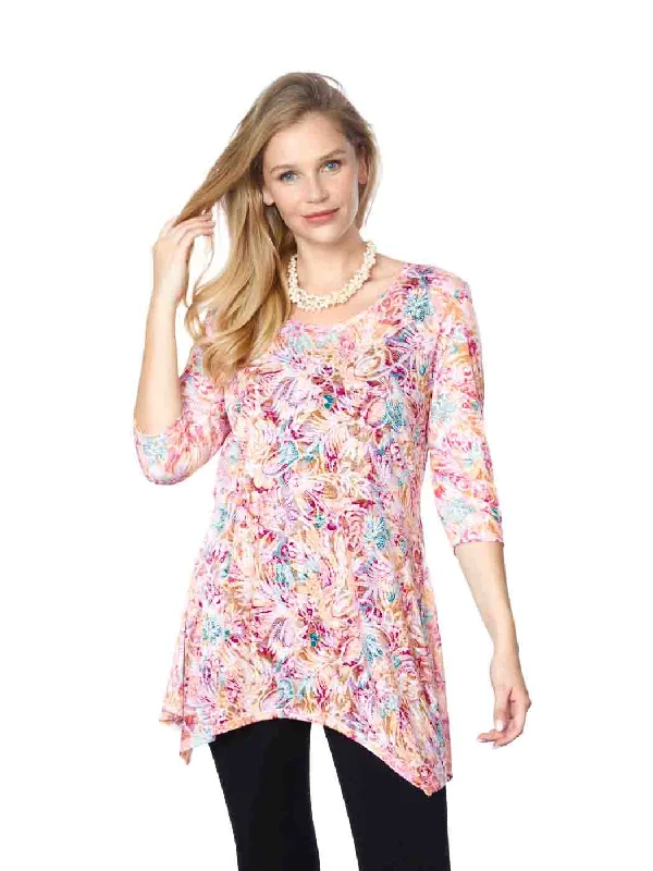 Tianello ""Mystic"" Print Cotton Burnout ""Asbury"" Tunic