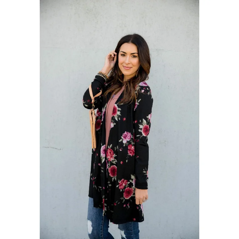 Floral Tunic Cardigan