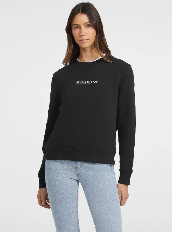 Guess Jeans Black Logo Jumper