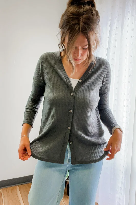 Waffle Knit Cardigan