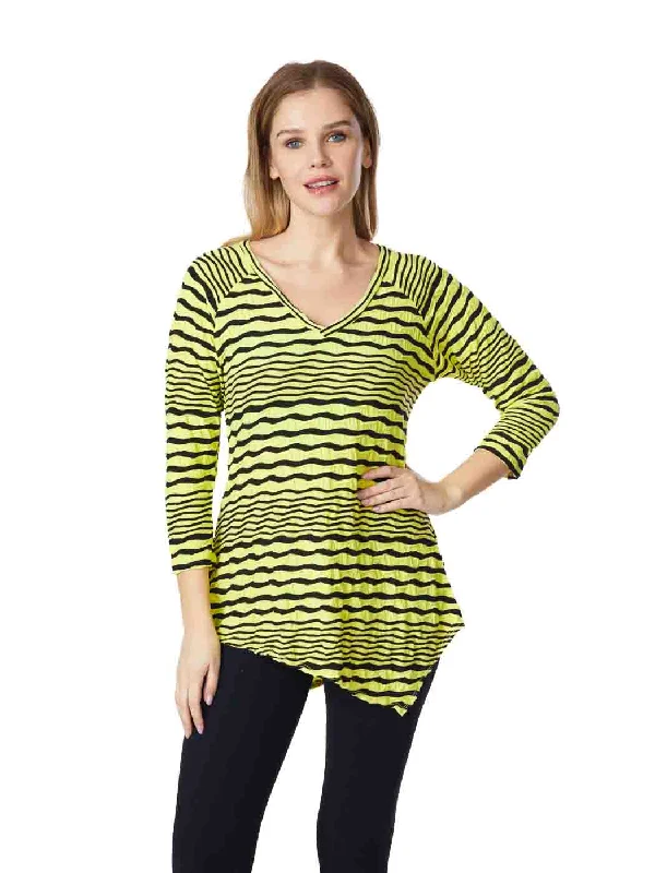 Tianello Stripe Knit Jersey Jacquard ""Toni"" Tunic