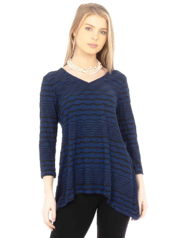 Tianello Stripe Knit Jersey Jacquard ""Vadelle"" Tunic