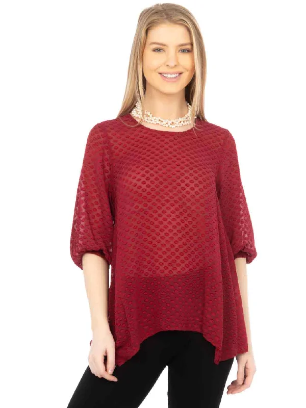 Tianello Washable Silk Jacquard ""Leni"" Tunic